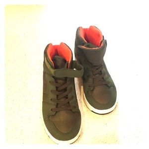 Khaki green high tops